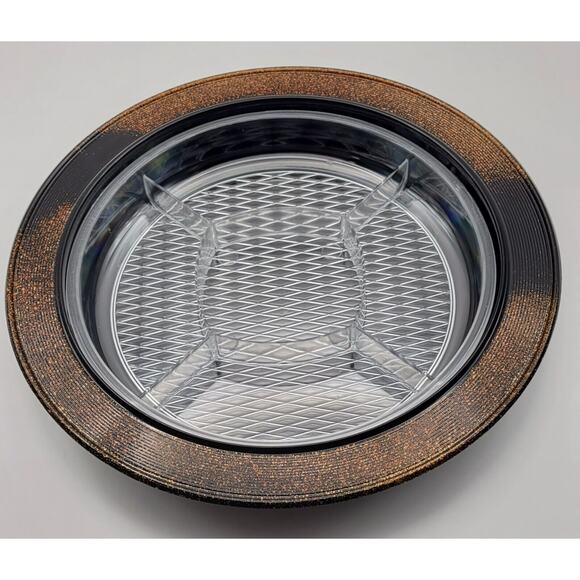 Japanese OMC Wood Tone Plastic Round Storage Bowl - Picture 6 of 6